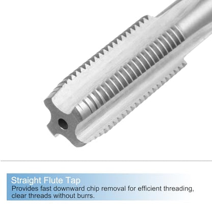 uxcell 3pcs Metric Hand Tap and Die Set, M12 x 1.25 Taper/Plug Thread Taps & Round Die, Hand Threading Tapping Tool Kit for Thread Repair - size: M12 x 1.25