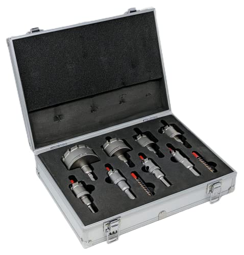 McJ Tools Plumber TCTL Hole Cutter Set of 8pcs. includes : 3/4", 7/8", 1", 1-1/8", 2", 2-1/2". specially designed for Plumbers. Ideal Set of Hole Cutters covering major daily work of Plumbers. - size: Plumber Set of 8, style: Imperial System