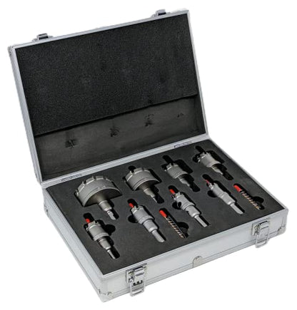 McJ Tools Plumber TCTL Hole Cutter Set of 8pcs. includes : 3/4", 7/8", 1", 1-1/8", 2", 2-1/2". specially designed for Plumbers. Ideal Set of Hole Cutters covering major daily work of Plumbers. - size: Plumber Set of 8, style: Imperial System