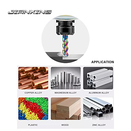 3/8" Carbide Square End Mill, 3 Flute, DLC Coating, 1 Pc - size: 3/8" (1 Pieces)