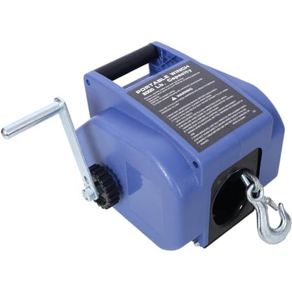 12V 2000lbs Trailer Winch with Wireless Remote Control - Marine & Boat Use