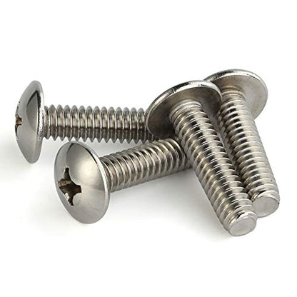 Mellewell M6-1.0 x 12mm Truss Head Machine Screws, Full Thread, 18-8 Stainless Steel, Quantity 25 - color: Silver, size: M6-1.0 x 12mm