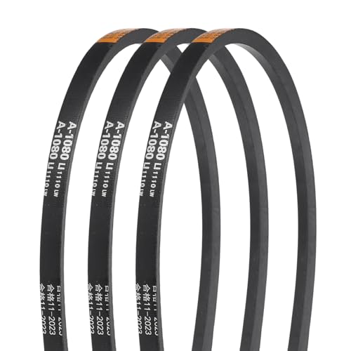 uxcell 3Pcs A-1080 Rubber V-Belt 1080mm Li x 13mm W x 8mm T Classic Wrapped - size: A-1080