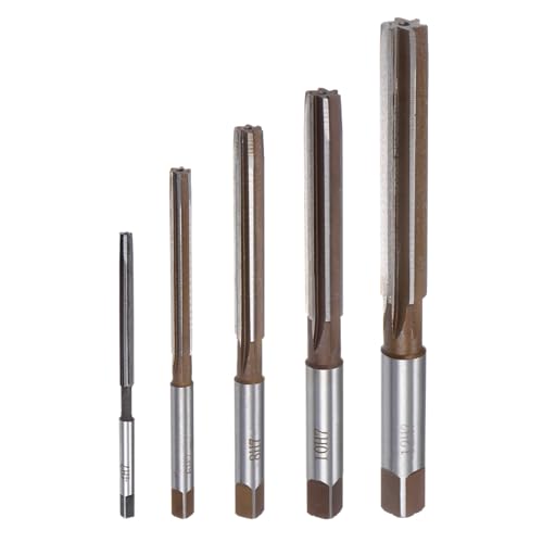uxcell 5pcs Hand Reamers Set 4mm 6mm 8mm 10mm 12mm H7 Metric Alloy Steel