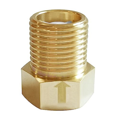 Joywayus Brass Check Valve 1/2" Female to 1/2" Male Thread One Way Non Return Backflow Preventer Check Valves (Pack of 2) - size: Female to Male