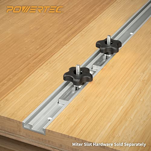 POWERTEC 5 Pack 5/16"-18 5 Star Knobs, Threaded Clamping Knobs for T Track & Table Saw Accessories, Featherboard, Woodworking Jigs on Miter Saw, Router Table, Drill Press (71071) - style: 5/16", 5-Star