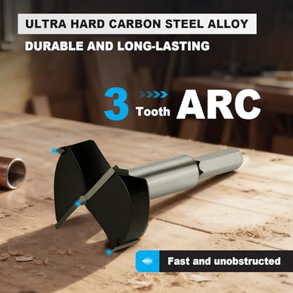 1-1/8 Inch Forstner Drill Bit Carbide Tipped Woodworking Hinge Cutter - size: 1-1/8"