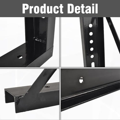 3 PCS 18 x 18 Inch Black Welded Structural Steel Mounting Brackets - size: 18"x18" Welded-3PCS