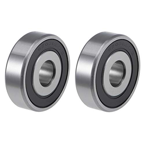uxcell 6203-1/2-2RS Deep Groove Ball Bearings 1/2-inch Inner Dia 40mm OD 12mm Bore Double Sealed Chrome Steel Z2 2pcs - size: 1/2"x40mmx12mm