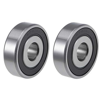uxcell 6203-1/2-2RS Deep Groove Ball Bearings 1/2-inch Inner Dia 40mm OD 12mm Bore Double Sealed Chrome Steel Z2 2pcs - size: 1/2"x40mmx12mm