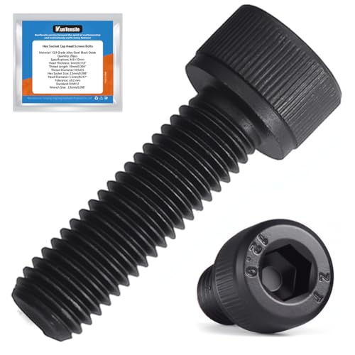 M5 x 20mm Hex Socket Cap Head Screws Bolts, 95pcs Grade12.9 Machine Screws - size: M5x20mm