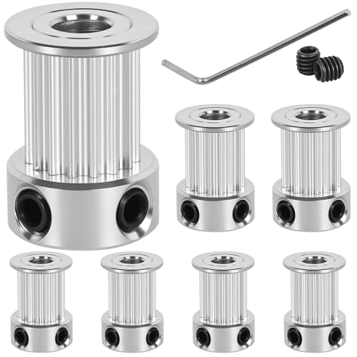 6 Pack GT2 Timing Belt Pulley 16 Teeth,5mm bore,synchronous Pulley (6, 16T-B5-10) - size: 16T-B5-10