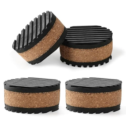 Tuneful Cables Round Rubber Vibration Damping Pads 1.77in Dia 4pk Sound Insulation Shock Absorb Mats