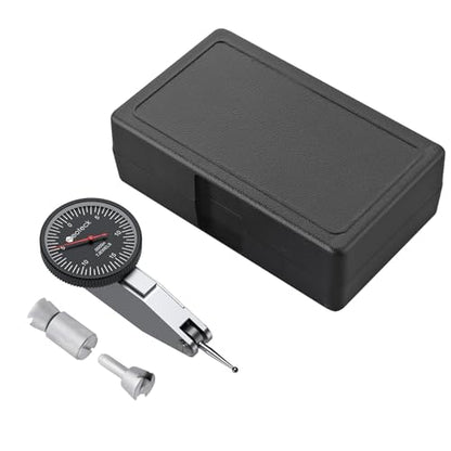 Neoteck 0-0.03"/0.0005" Dial Test Indicator with Storage Case,Brass Body - color: Black
