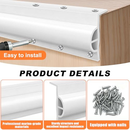 Dock Edging 10 Feet/20 FeetBoat Dock Bumpers for Dockside and Edge,5 Park and 10 Park Dock Greater Protector Rub Rail for Boats,Each Park 23.5 inch Long. - color: white, style: 10 pcs Totall 20ft