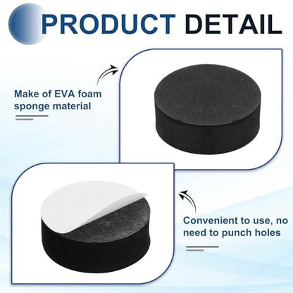 MECCANIXITY Single Sided Speaker Isolation Pads 55mmx20mm Round Black - size: 55mmx20mm