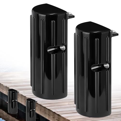 Dock Bumper Fender,Boat Dock Bumpers for Edge or Side - color: Black, size: 2 Pack