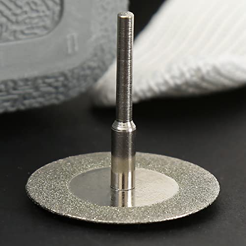 dophee 10pcs Diamond Cutting Off Discs Wheel with 2 Mandrel Arbor, 35mm - size: 35mm