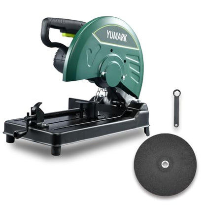 Abrasive Chop Saw, 2200W 3800RPM Steel Cutting Machine, Metal Cutting Saw with 14in Blade for Rebar, Angle Steel, Hollow Pipe Cutting