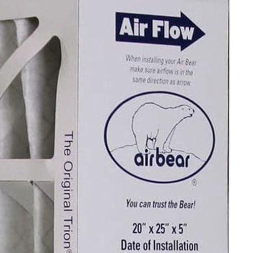 Trion 255649-102 Air Bear 20 x 25 x 5 Inch MERV 8 High Performance Air Purifier Filter Replacement for Air Bear Supreme, Right Angle, and Cub Air Cleaner Purification Systems (3 Pack)