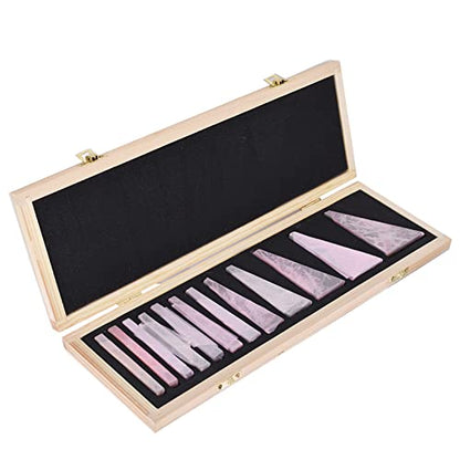 12-Pack Steel Angle Gauge Block Set with Case, Machinist Angle Plates Tool Lathes Milling Ground Gauge Angle Calibration Gage Inspection Block Set