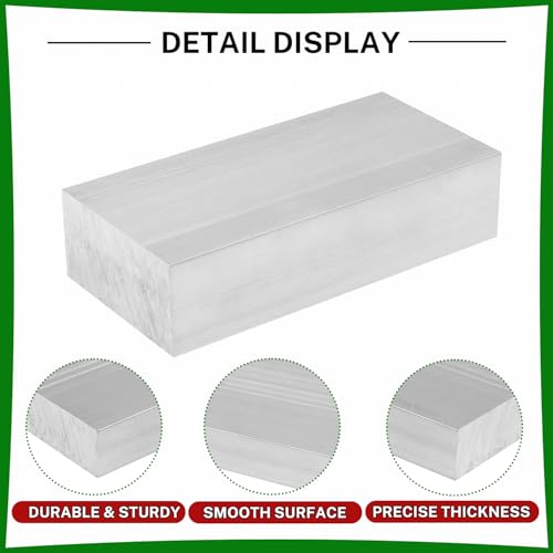 6061 Aluminum Flat Bar, 1" Thickness X 2" Width X 4" Length Aluminum Flat Plate, Solid Aluminum Bar for Crafting, Industrial Building - size: 1" X 2" X 4"