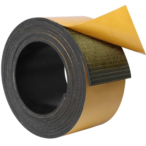 DGSL Self-Adhesive Neoprene Rubber Strip, 2" x 1/8" x 10' Roll - color: With Adhesive, size: 2" Wide x 1/8" Thick x 10' Long