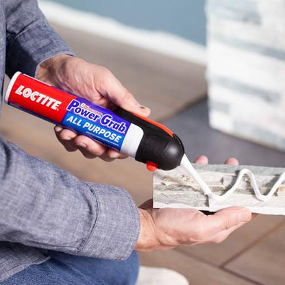Loctite Power Grab Express All Purpose Construction Adhesive, 7.5 fl oz, 1 Pressure Pack - Versatile Construction Glue for Cement, Tile, Wall & More - size: 1 Pack, style: 7.5 fl oz