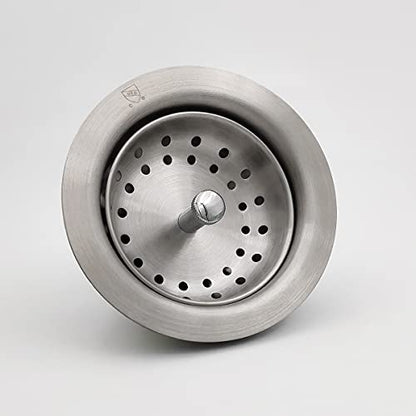 EADOT 3-1/2 Brushed Nickel Sink Drain Assembly with Strainer Basket Stopper