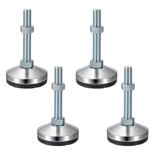 4 PCS Machine Leveling Feet,7500 lb Total Static Load, M16-Thread 3.1'' Dia - size: D80xM16x100