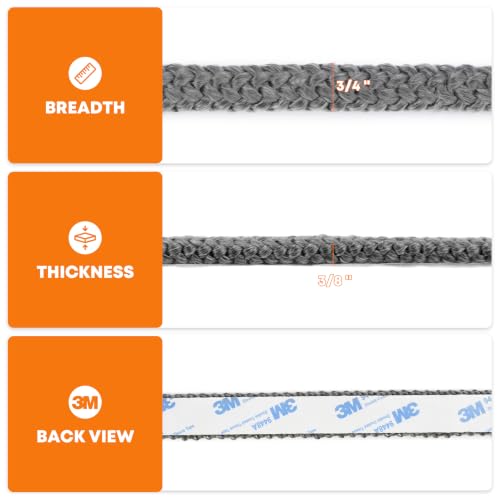 Stanbroil Stove Gasket Tape, 3/4" Width, 3/8" Thick, 72" Length - size: 3/4" Wide - 3/8" Thick