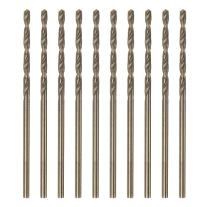HARFINGTON 10pcs Cobalt Jobber Drill Bits 1.5mm / 0.059" M35 High Speed Steel HSS Twist Drilling Bit Tool for Stainless Steel Copper Wood Plastic and Other Hard Materials - size: 1.5mm