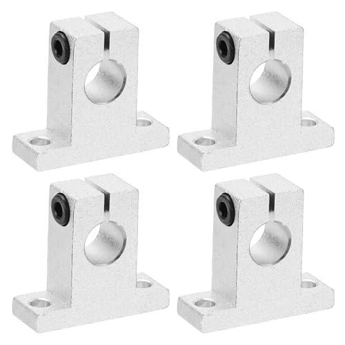 PATIKIL SK12 Aluminum Linear Motion Rod Rail Clamping Guide Support, 4 Pcs for 12mm Dia Shaft - size: SK12