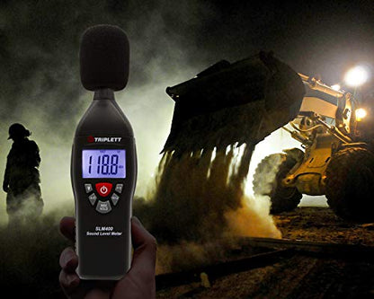 Triplett SLM400-KIT Decibel Sound Level Meter Kit, NIST Certified