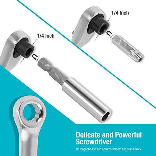 DURATECH 56-Piece 1/4" Mini Ratchet Wrench and Screwdriver Bit Set