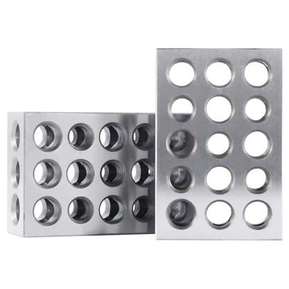 Accusize Ultra Precision 1-2-3 Blocks Set, 23 Holes, 2 Pc Pair