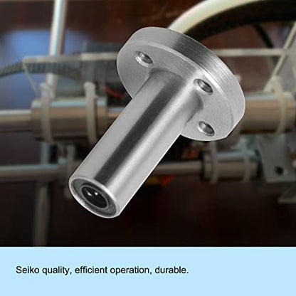 LMF10LUU Linear Ball Bearing Round Flange, ID 10mm, OD 19mm Linear Motion Ball Bearings Sae52100 Carbon Steel, 4 Rows of Steel Balls, Great for CNC, 3D Printer, Linear Rail Guide 2 PCS - size: LMF10LUU
