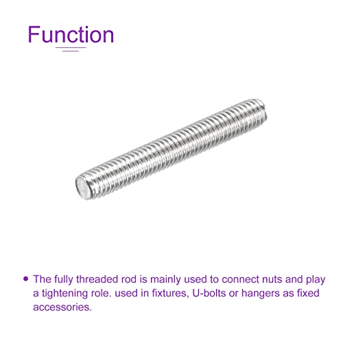 DMiotech 20 Pack M5 x 35mm Fully Threaded Rod 304 Stainless Steel Right Hand Threads Rod Bar Studs Clamps and U-Bolts - size: M5 x 35mm
