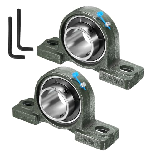 uxcell 2pcs UCP210-32 Pillow Block Bearings 2 inch Bore Self Alignment, Solid Cast Iron Base Mounted Chrome Steel Bearings - size: UCP210-32