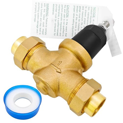 NR3XLDU 1 Inch Brass Pressure Reducing Valve w/Double Union FNPT Connection