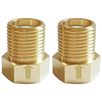 Joywayus Brass Check Valve 1/2" Female to 1/2" Male Thread One Way Non Return Backflow Preventer Check Valves (Pack of 2) - size: Female to Male
