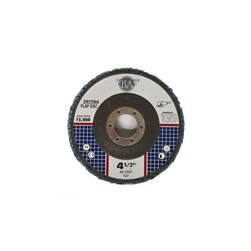 Benchmark Abrasives 4.5" x 7/8" Premium Zirconia T27 Flat Flap Discs 4 1/2 for Angle Grinder, Sanding Discs, Finishing Grinding Wheels 4 1/2 Inch for Sanding Stock Rust Removal (10 Pack) - 40 Grit - style: 40 Grit