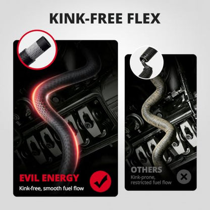 EVIL ENERGY 5/16" Fuel Injection Hose SAE 30R9 5FT 300 PSI E85 Compatible - size: 5/16 5FT
