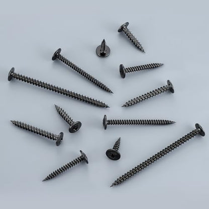 #8×2-1/2" Wood Screws Phillips Modified Truss Head Quick Metal,60Pcs Self Tapping Screws Stainless Steel 410,Black Zinc Plated with Driver Bit - color: Black Self Tapping, size: 8x2-1/2"
