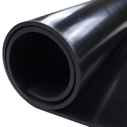 EPDM Rubber Sheet, Black, 60A, 0.250" x 36" x 48" - size: 48 x 36 x 0.25 in.