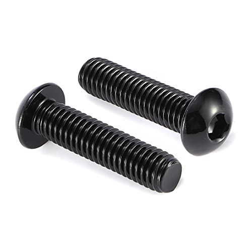 1/4-20 x 1-1/2" Button Head Socket Cap Bolts Screws, 20Pcs 304 Stainless Steel 18-8, Allen Hex Drive, Black Oxide by SG TZH(with Hex Spanner) - size: 1/4-20 x 1-1/2"
