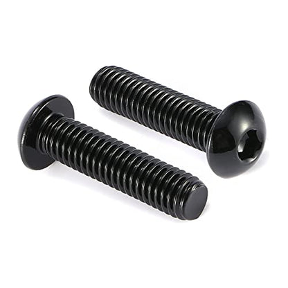5/16-18 x 1-1/2" Button Head Socket Cap Bolts Screws, 10Pcs 304 Stainless Steel 18-8, Allen Hex Drive, Black Oxide by SG TZH(with Hex Spanner) - size: 5/16-18 x 1-1/2"