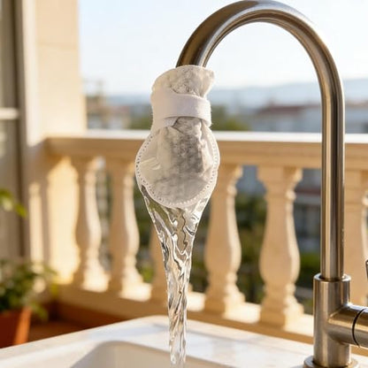 1set Thickened Splash-Proof Universal Faucet Filter Bag for Home and Kitchen,30pcs Filter Bags and 2 Fastening Straps,
