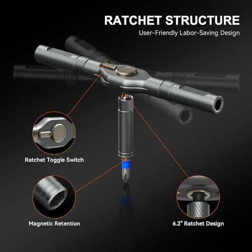76 in 1 Magnetic Multi Bit Ratchet Screwdriver Set with S2 Steel Bits