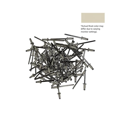 Eagle 1 Blind Pop Rivets (250 count) #43 Stainless Steel and #44 Aluminum Rivets, Multiple Colors, Free 1/8" Drill Bit wih Order, Quantity Discounts Available (#43 Stainless Steel, Light Stone) - color: Light Stone, size: #43 Stainless Steel